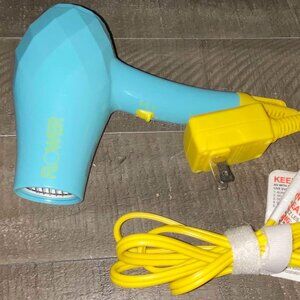 FLOWER Travel Size Mini Ceramic & Tourmaline Ionic Hair Dryer with Concentrator